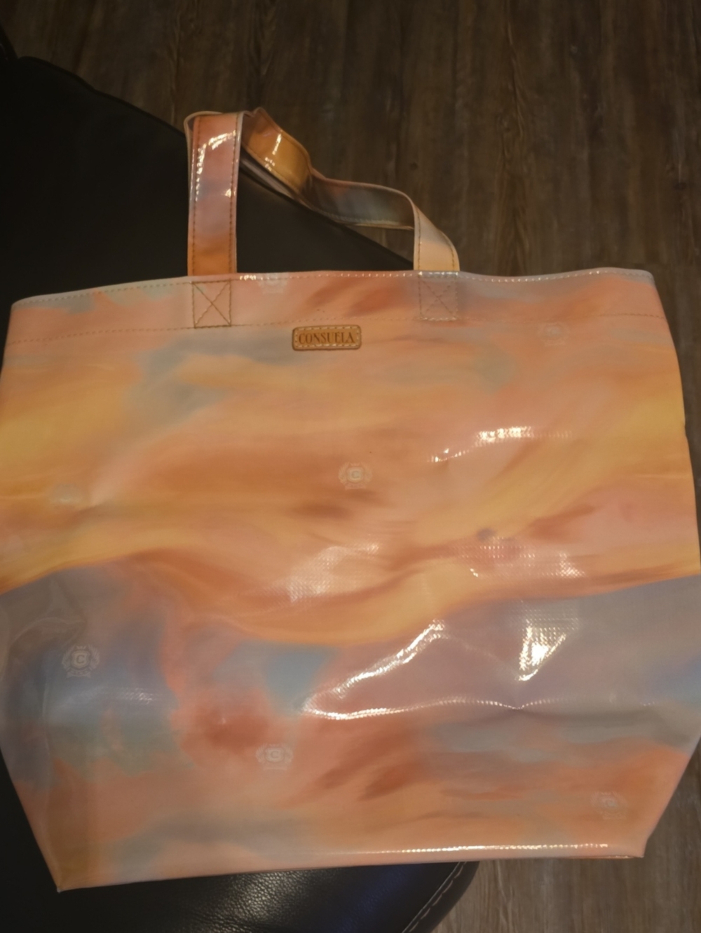 Consuela Peach and Sky Blue Ombre Tote